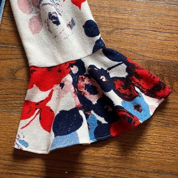 Anthropologie Maeve Anthousia Knit Floral Swing Sweater Dress - Picture 5 of 8